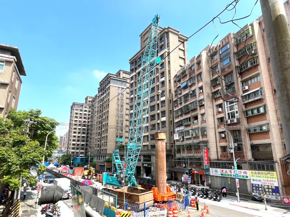 《圖說》捷運汐東線首支基樁動工推進2032年完工。〈捷運局提供〉