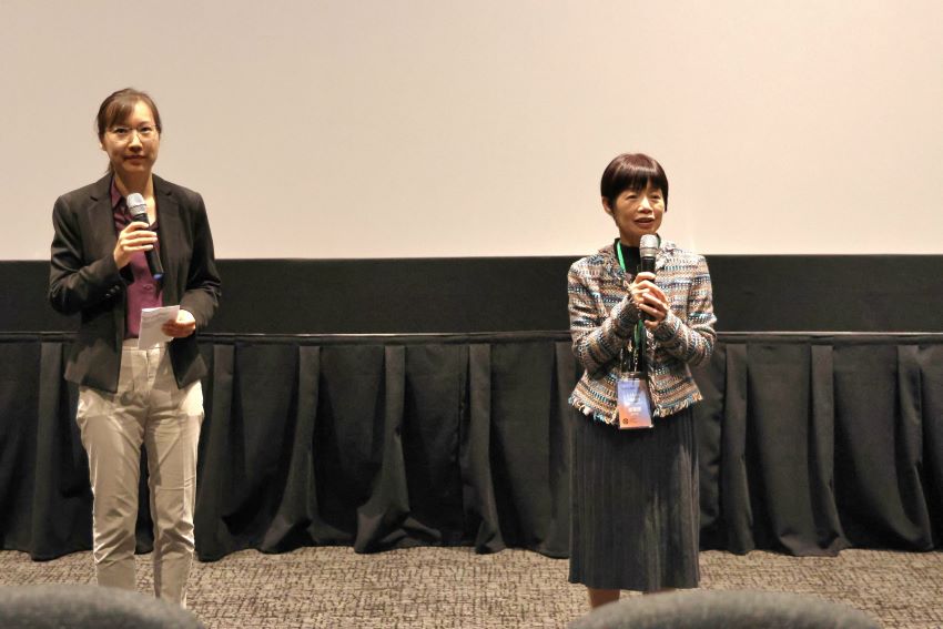 《圖說》新北市新聞局副局長謝麗蘭感謝觀眾熱情參與New Taipei City Day放映。〈新聞局提供〉