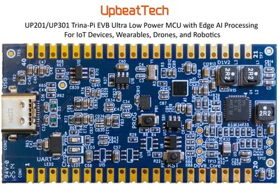 UpBeat Technology’s UP201/UP301 Trina-Pi EVB Ultra Low Power MCU with Edge AI Processing For IoT Devices, Wearables, Drones and Robotics. UpBeat Technology’s UP201/UP301 Trina-Pi EVB Ultra Low Power MCU with Edge AI Processing For IoT Devices, Wearables, Drones and Robotics.