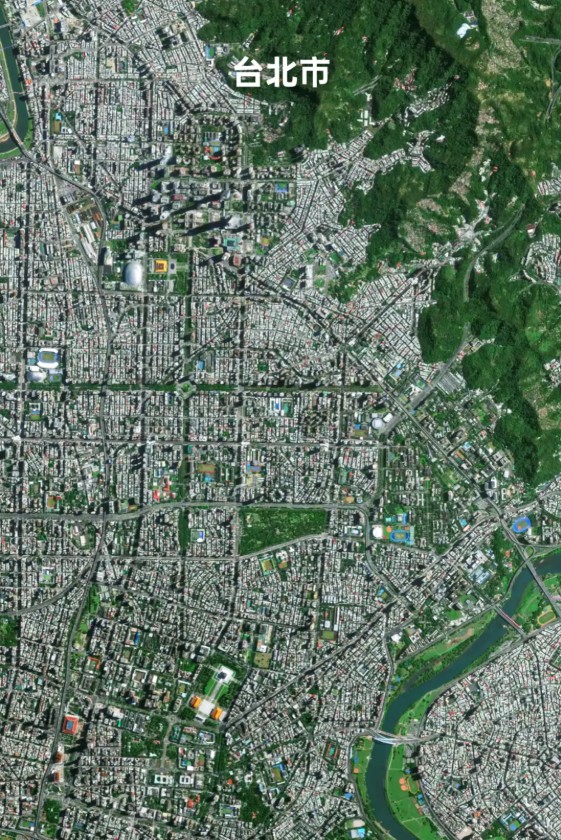 藉光復之名威嚇台灣 陸媒釋出共機演練影片、台北中樞衛星圖 4 陸衛星影像介紹指,台北市的城市脈絡清晰鋪展,將現代都市的活力與自然肌理無縫融合。圖/取自長光衛星微信公眾號
