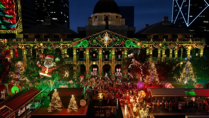 「香港繽紛冬日巡禮」締造亞洲最閃耀冬旅勝地 八大地標首度聯動 聖誕光影盛宴點亮中環 6 「冬日小鎮·中環」- 「光影匯·中環」