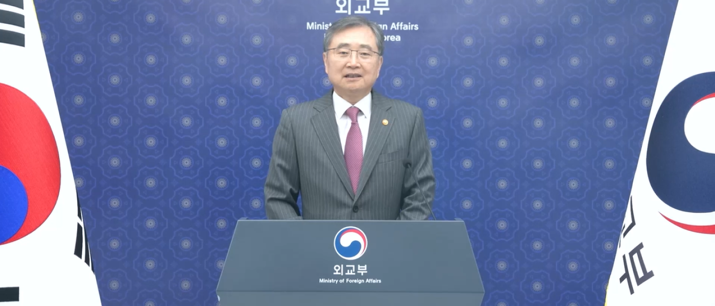 韓國外長趙顯與會發表演講表示，韓國將在增強國防能力、推動戰時作戰指揮權移交及北韓核問題外交上，持續與美保持高度協調。圖／取自CSIS官網