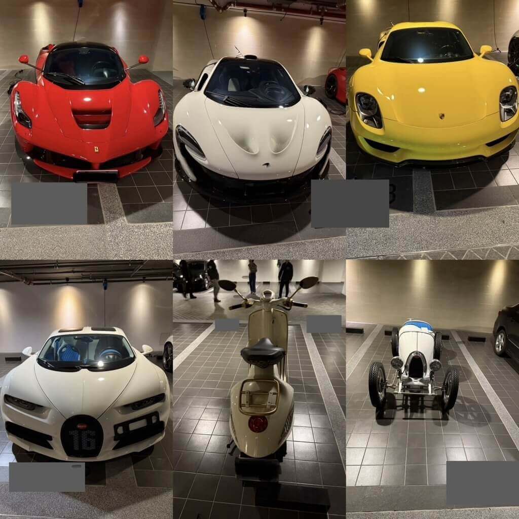 兩岸難聯手緝凶!太子集團陳志落網引渡大陸 台警嘆共打機制停擺難獲線索 18 去年11月,台灣檢調查扣了太子集團在台灣的26輛超跑,其中包括價值2億的「山豬王」Bugatti Chiron Sport(左上紅色)。圖/取自調查局