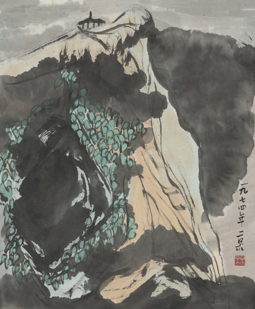 「沉澱繁雜,精鍊生命」趙二呆線上藝廊即將開幕 2 44 %E5%B1%B1%E4%BA%AD%E7%BF%A0%E9%9A%B1 45.1x54.8cm %E7%B8%AE%E5%9C%96