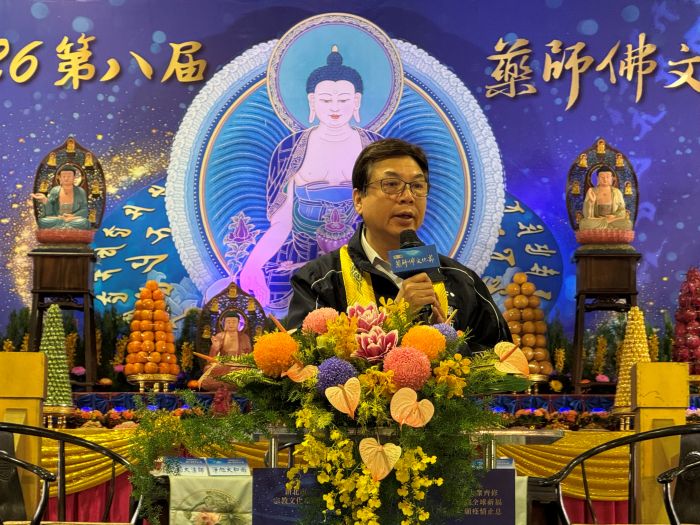 《圖說》副市長劉和然感念上淨下耀大和尚生前弘法利生的行誼，並透過宗教的力量，安定人心、凝聚社會正向能量。〈民政局提供〉