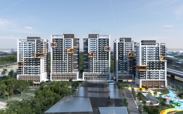 塭仔圳青年社宅統包決標 116年上半年動工 3 《圖說》新北市新莊區塭仔圳青年社會住宅透視圖。〈城鄉局提供〉