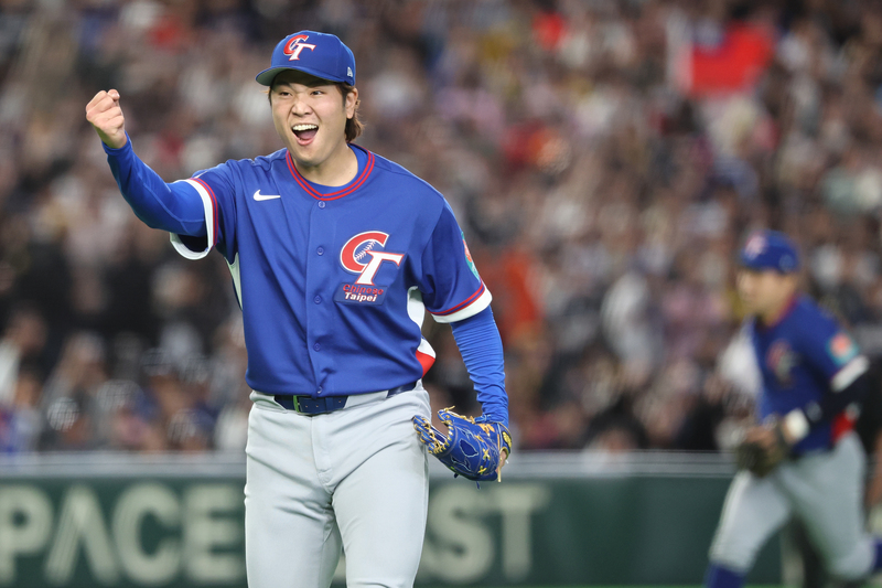  世界棒球經典賽8日台韓大戰，古林睿煬擔任先發投手，首局讓韓國隊打者3上3下。圖/中央社