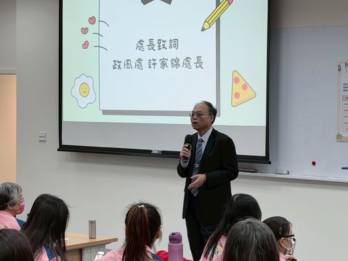 《圖說》政風處長許家錦指出，廉潔教育的向下扎根為長期重點工作，而廉政故事義工正是推動品格教育的重要夥伴。〈政風處提供〉