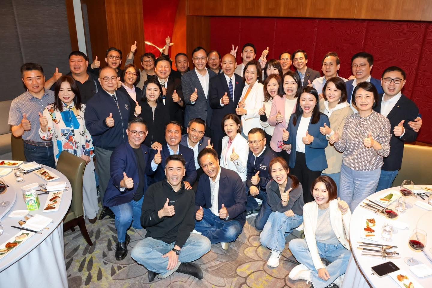 在現任黨主席鄭麗文的餐敘傳出有三分之一藍委缺席後，前主席朱立倫的餐敘人氣格外吸引外界關注。圖/取自楊智伃臉書