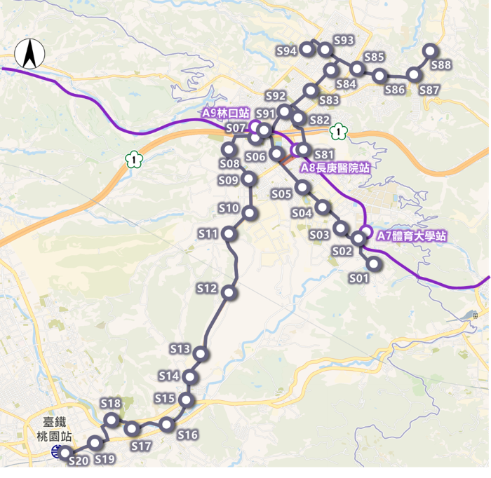 新北桃園攜手推動新桃林線 「一車到底」通勤省40分鐘 16 《圖說》新桃林線路網圖。〈捷運局提供〉