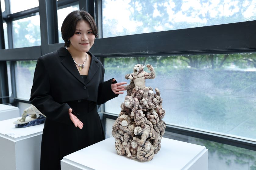《圖說》學生組銀獎林相吟《獸困》。〈陶博館提供〉