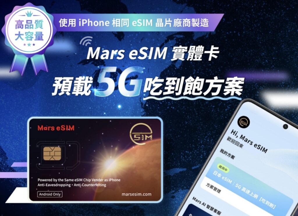落實 ESG 精神!Mars eSIM 實體卡打造「即插即用、插卡不丟卡」綠色通訊新模式 35 S 206094341 1024x744 1