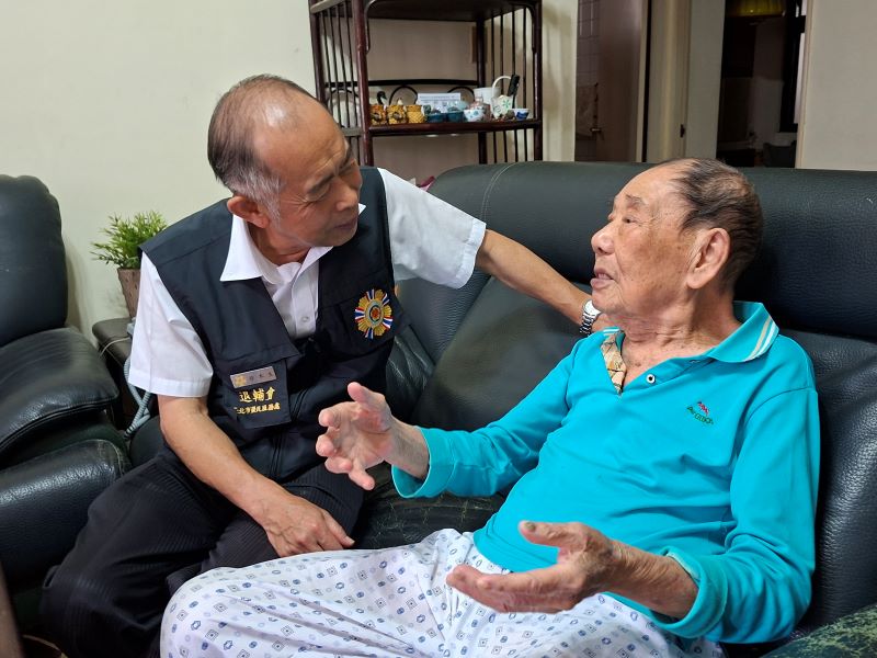 強化高齡榮民照護 北市榮服處推遠距照護與行動就醫 5 《圖說》95歲榮民李宙增爺爺。〈臺北市榮服處提供〉